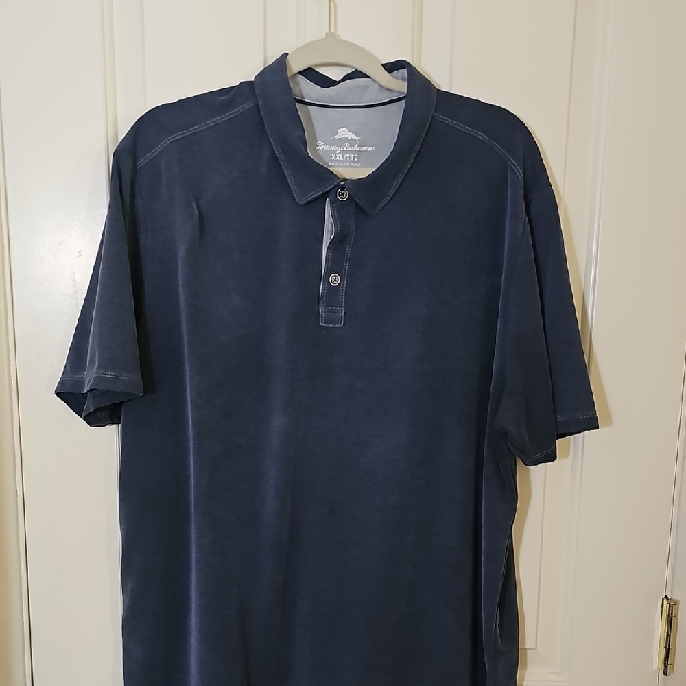 Tommy Bahama Navy Polo Shirt - Classic Short Sleeve
